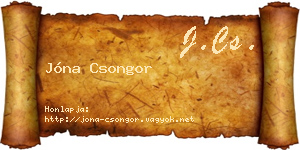 Jóna Csongor névjegykártya