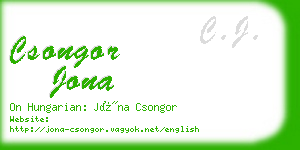 csongor jona business card